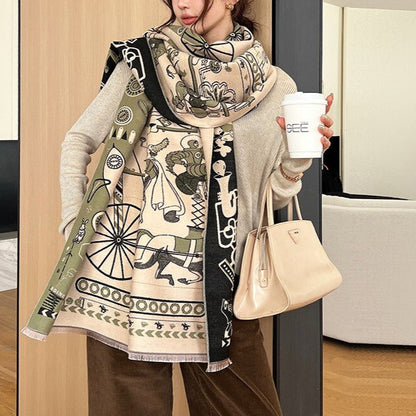 Laure Pashmina Scarf Green
