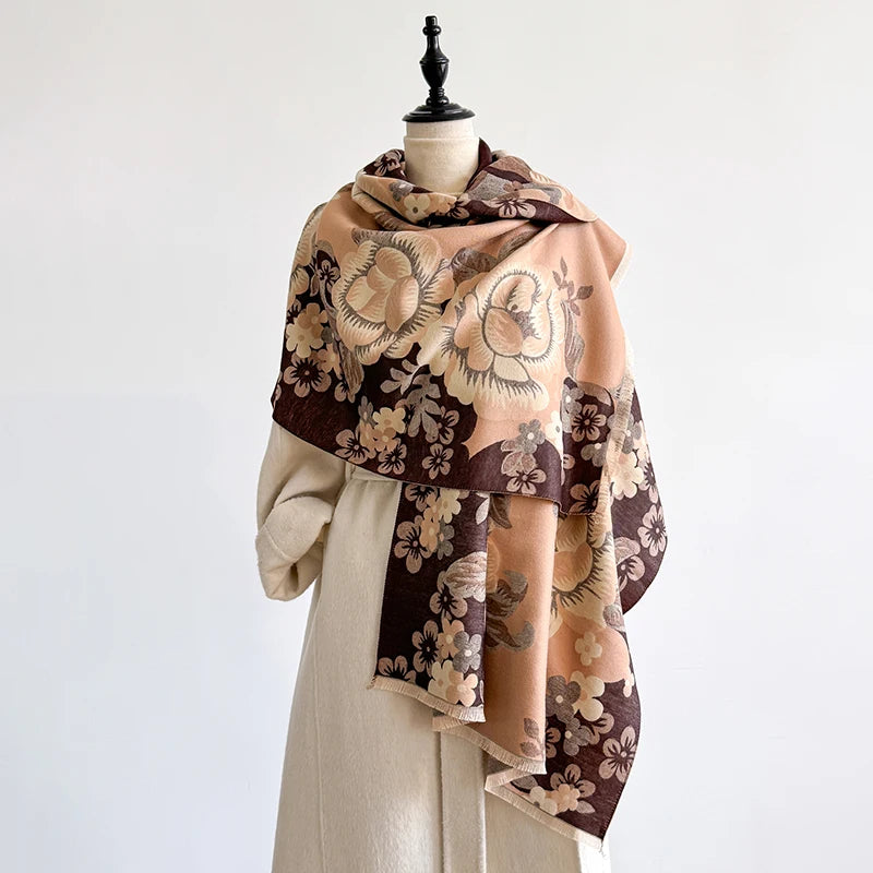 Bortola Pashmina Scarf Brown