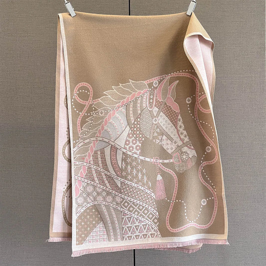 Edwige Pashmina Scarf Khaki