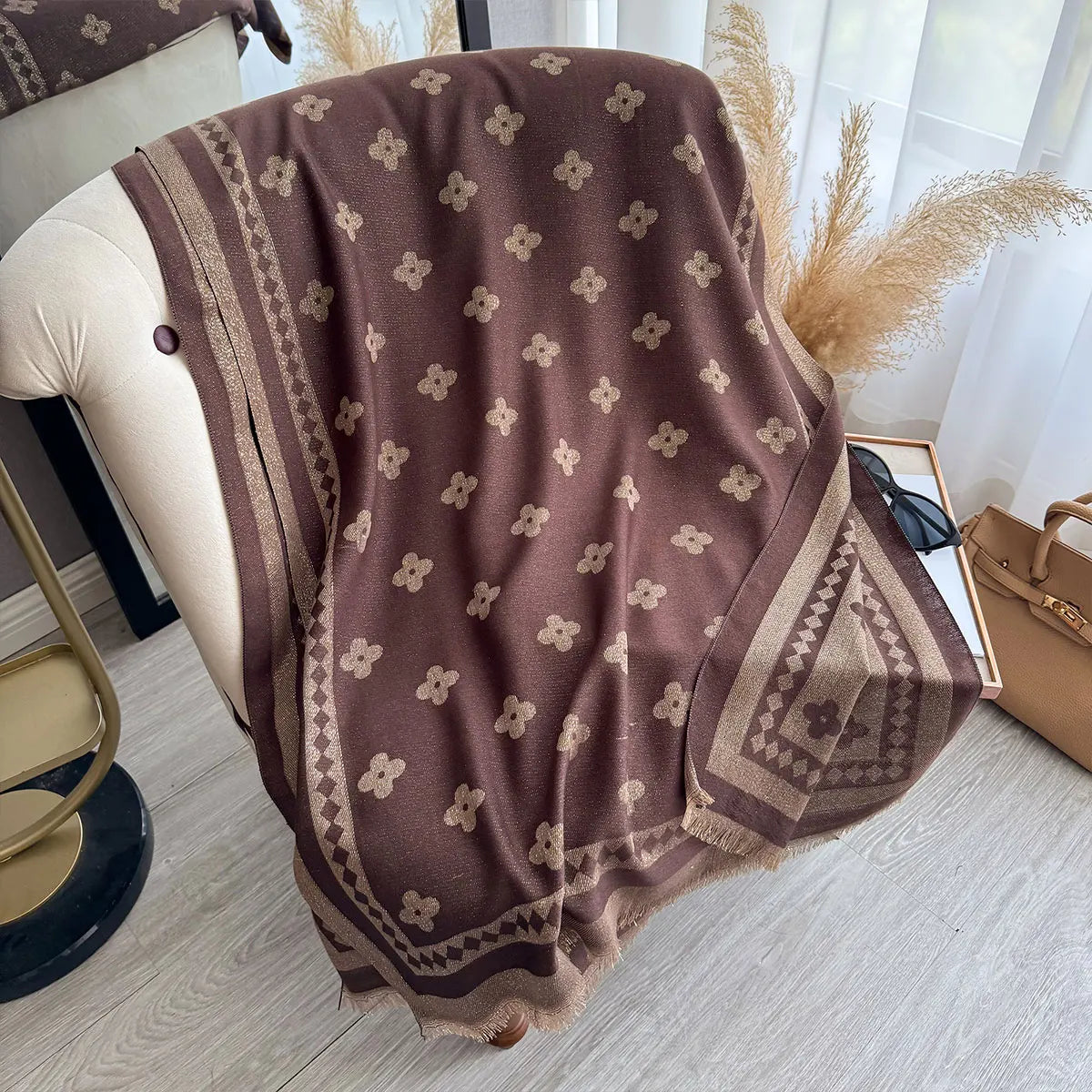 Gigia Pashmina Scarf Brown