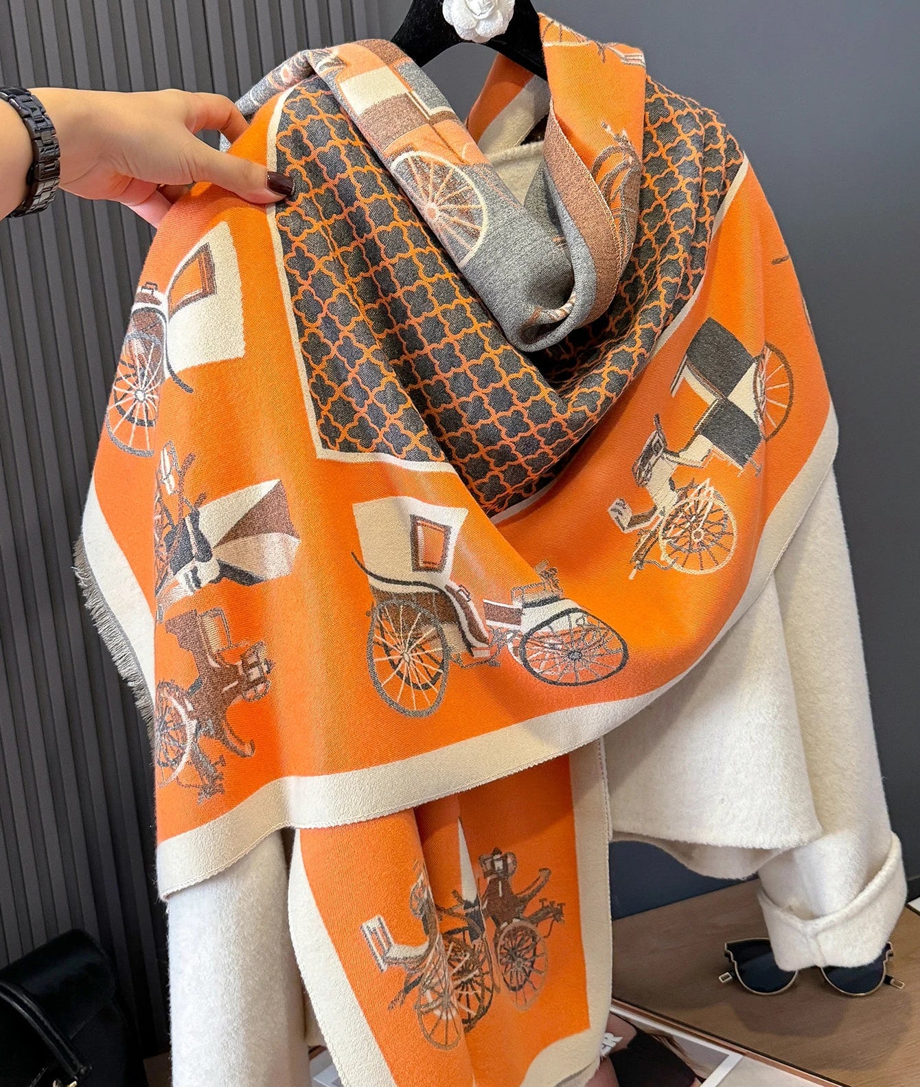 Odette Pashmina Scarf Orange