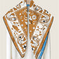 Animals Coffee Double Print Scarf / 90cm