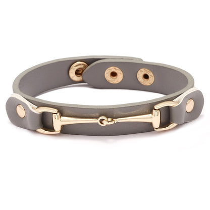 Leather Snaffle Bit Bracelet