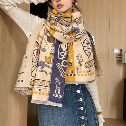 Laure Pashmina Scarf Blue