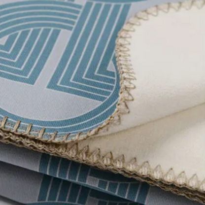 Barrucio Horse Print Blanket Blue