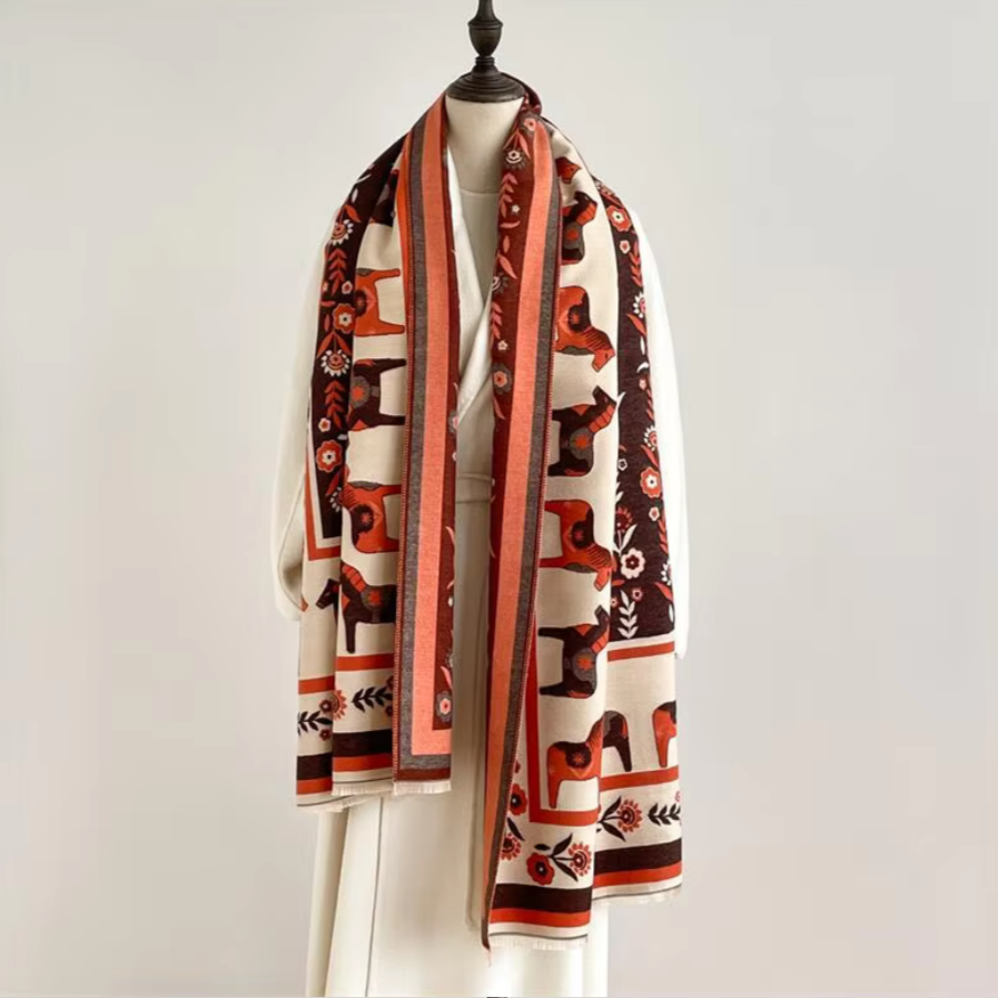 Zima Pashmina Scarf Red