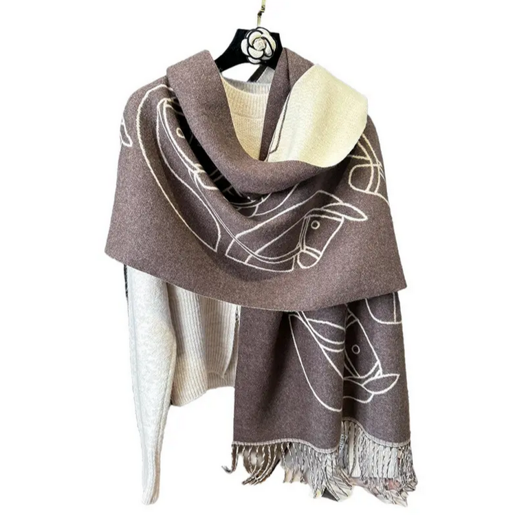 Evelina Tassel Pashmina Shawls