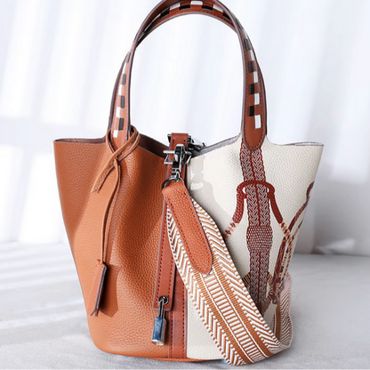Aurelia Small Leather Bucket Bags