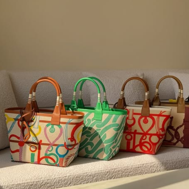 Stella Small Canvas & Leather Tote Bags