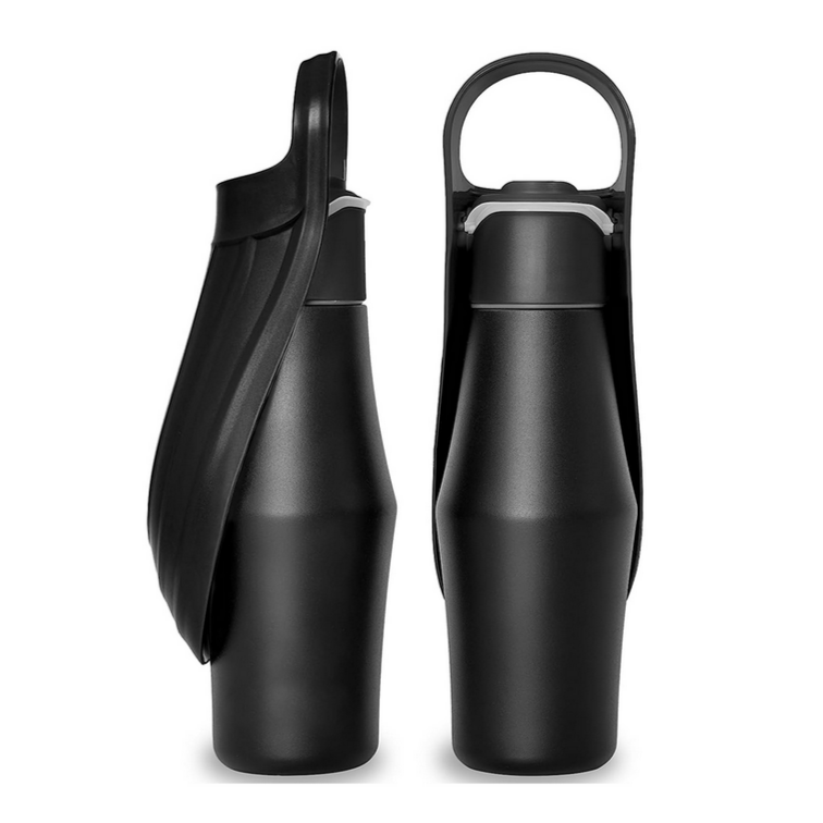 Insulated Dog Water Bottle | Stainless Steel | Portable & Foldable | Leak-Proof | 27oz/750ml