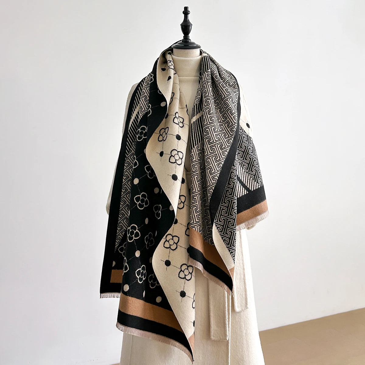 Malina Pashmina Scarf Black