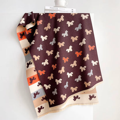 Char Pashmina Scarf Brown