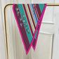 Horse Race Burgundy Silk Diamond Scarf