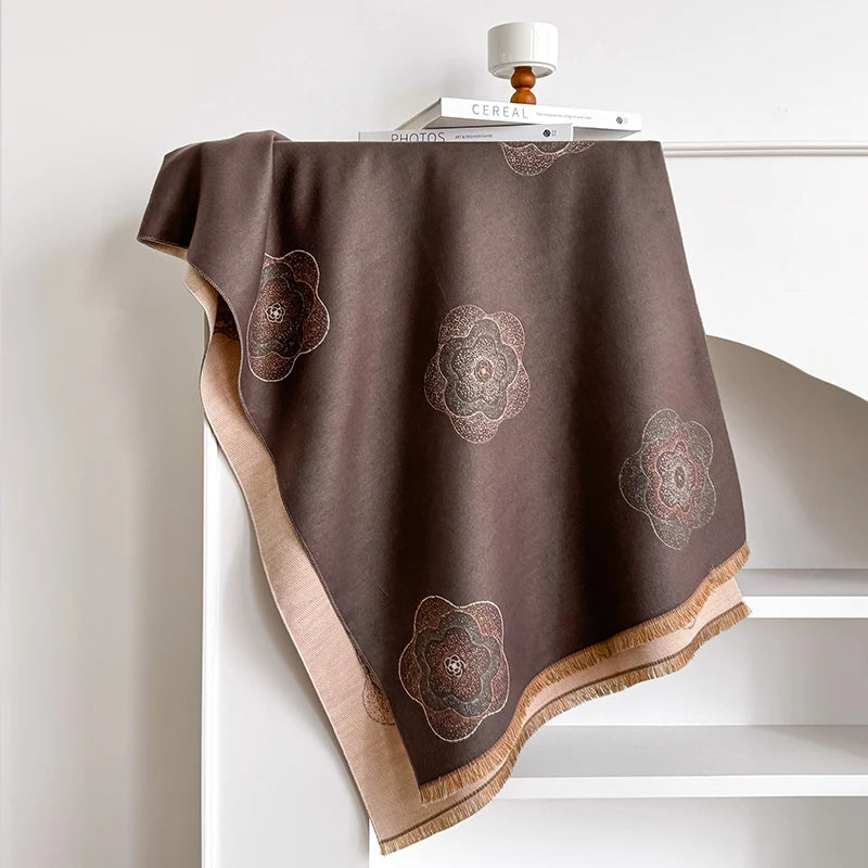 Lorella Pashmina Scarf Brown