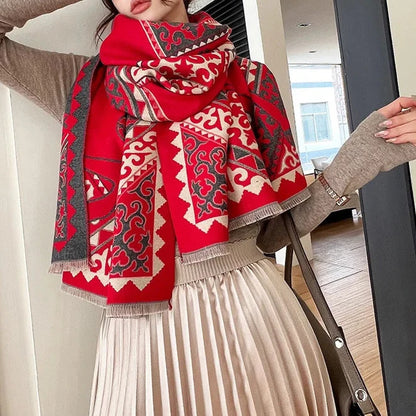 Trisola Pashmina Scarf Red