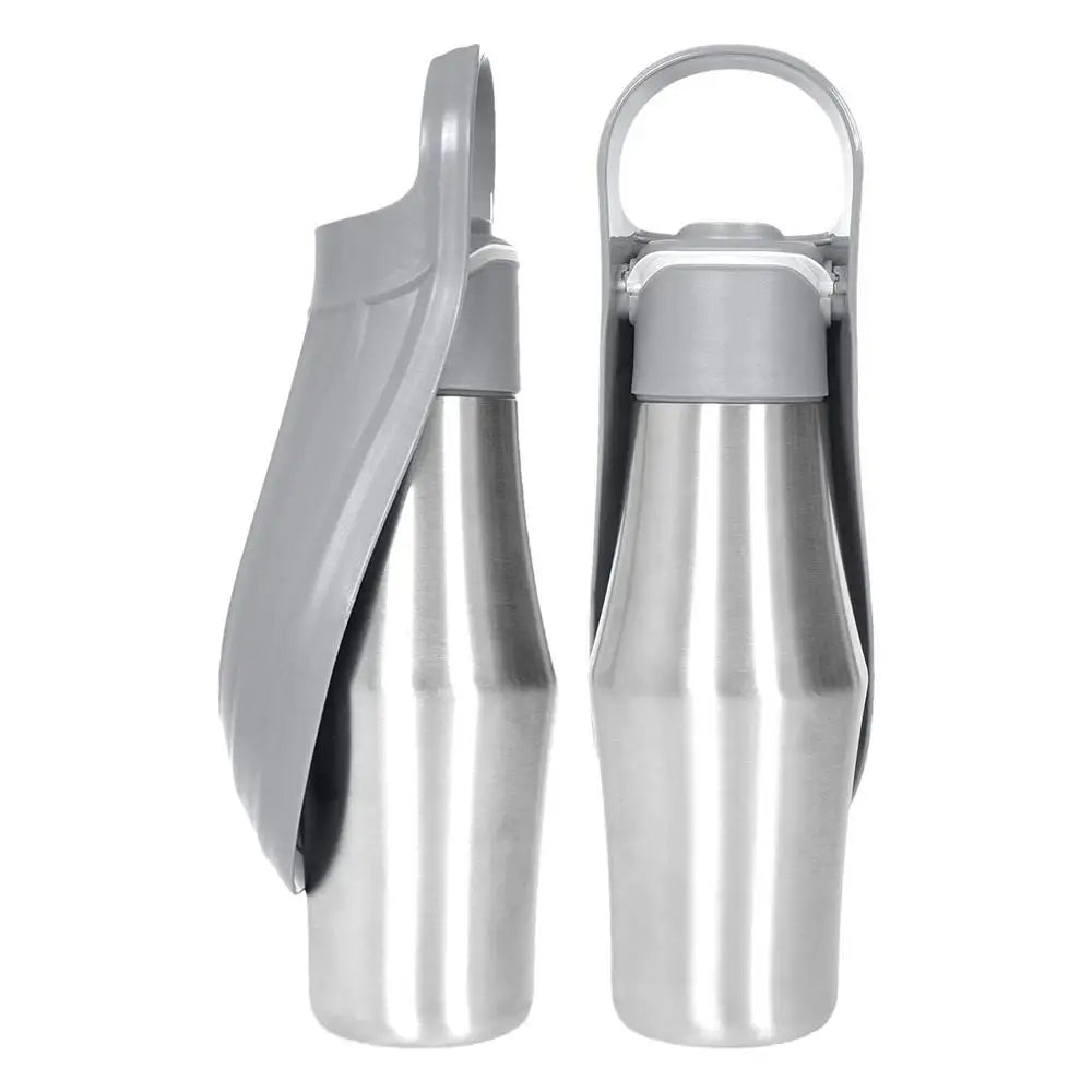 Insulated Dog Water Bottle | Stainless Steel | Portable & Foldable | Leak-Proof | 27oz/750ml