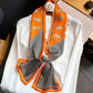 Bette Orange Long Twilly Scarf