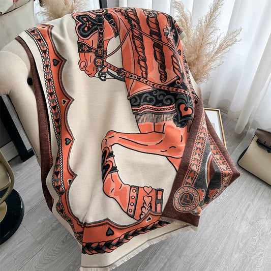 Amalie Pashmina Scarf Red