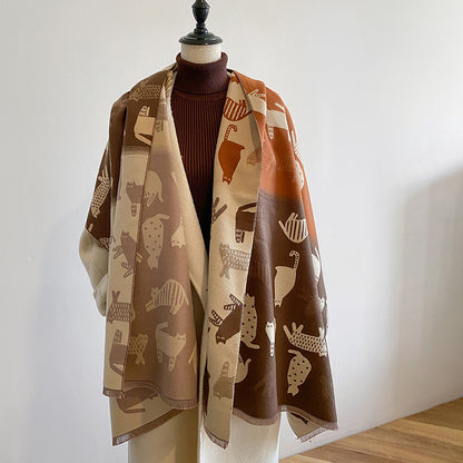 Jela Luxury Pashminas Scarves / Cats