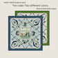 Carriage Blue & Green Double Print Scarf / 90cm
