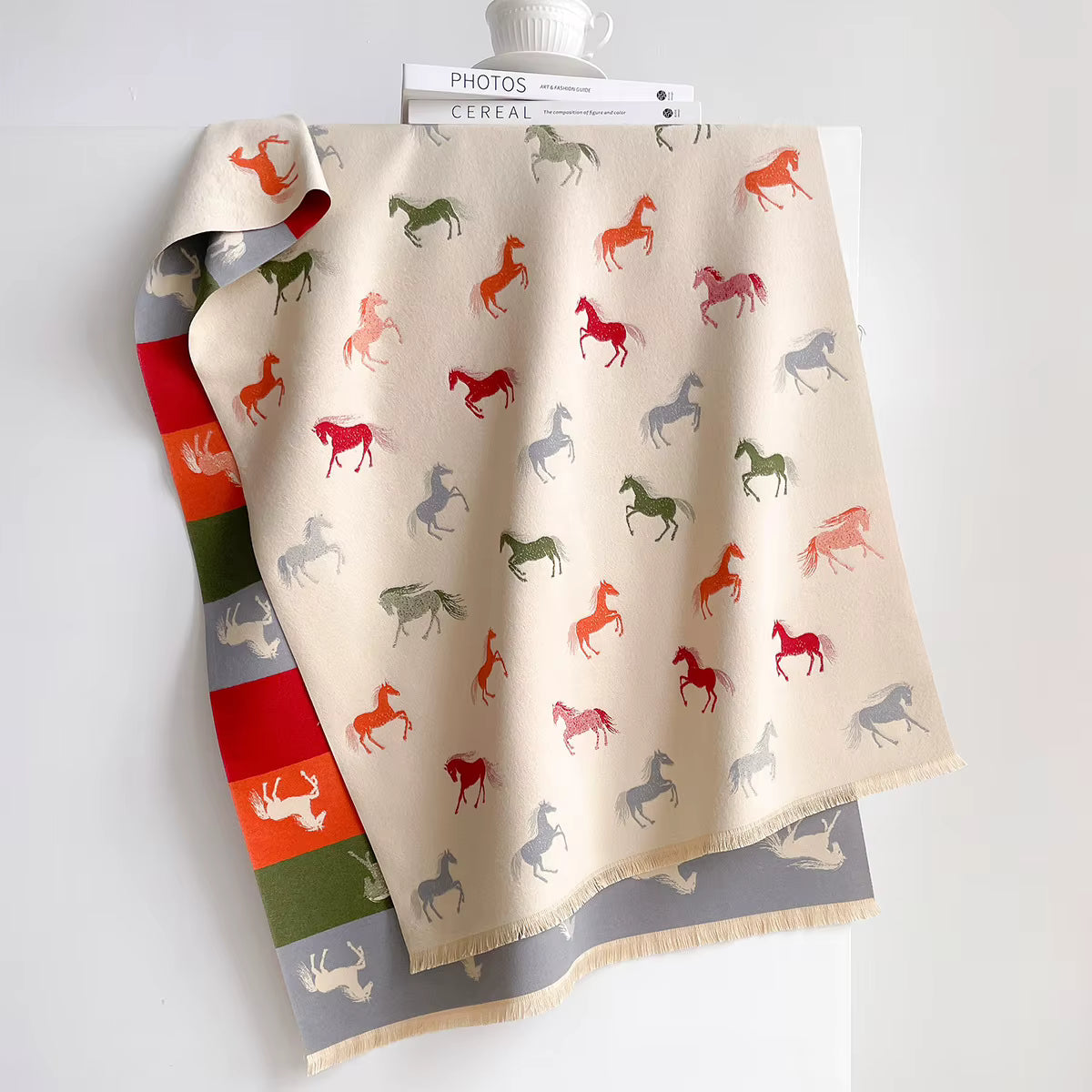 Sabine Pashmina Scarf White