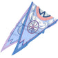 Wheel Purple Silk Diamond Scarf