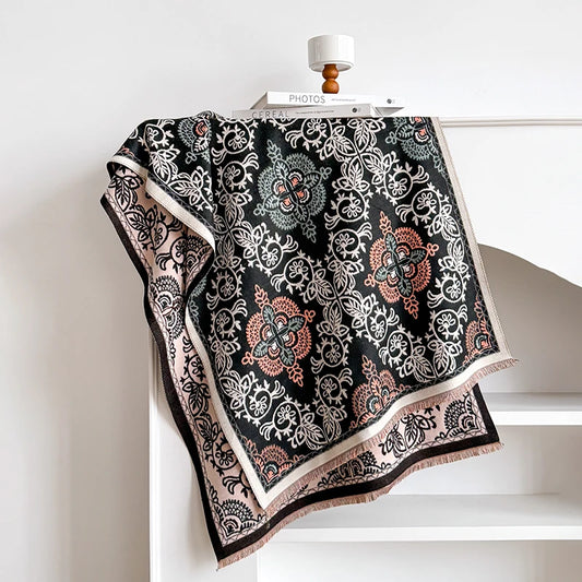 Floria Pashmina Scarf Black