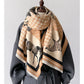 Tirena Pashmina Scarf Khaki & Black