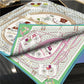 Carriage Blue & Green Double Print Scarf / 90cm
