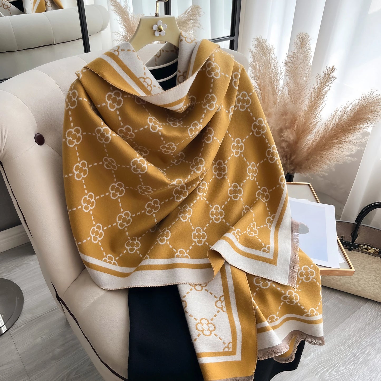 Ariella Pashmina Scarf Yellow
