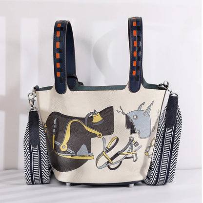 Aurelia Small Leather Bucket Bags