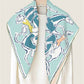 Horse Dancer Blue Double Print Scarf / 90cm