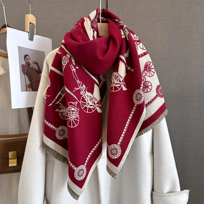 Rochelle Pashmina Scarf Burgundy