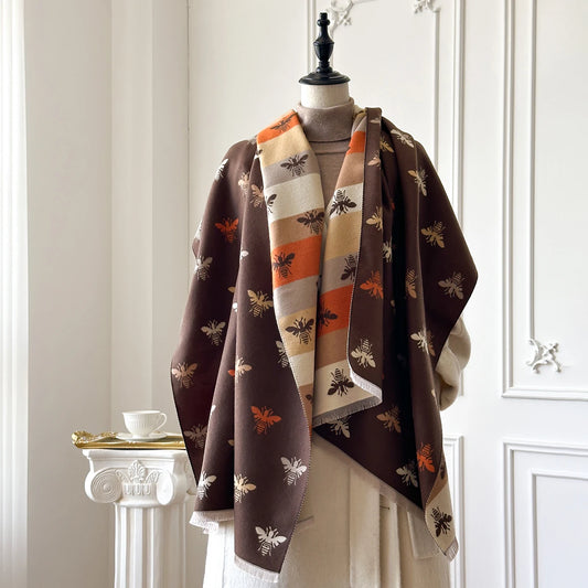 Aralda Pashmina Scarf Brown