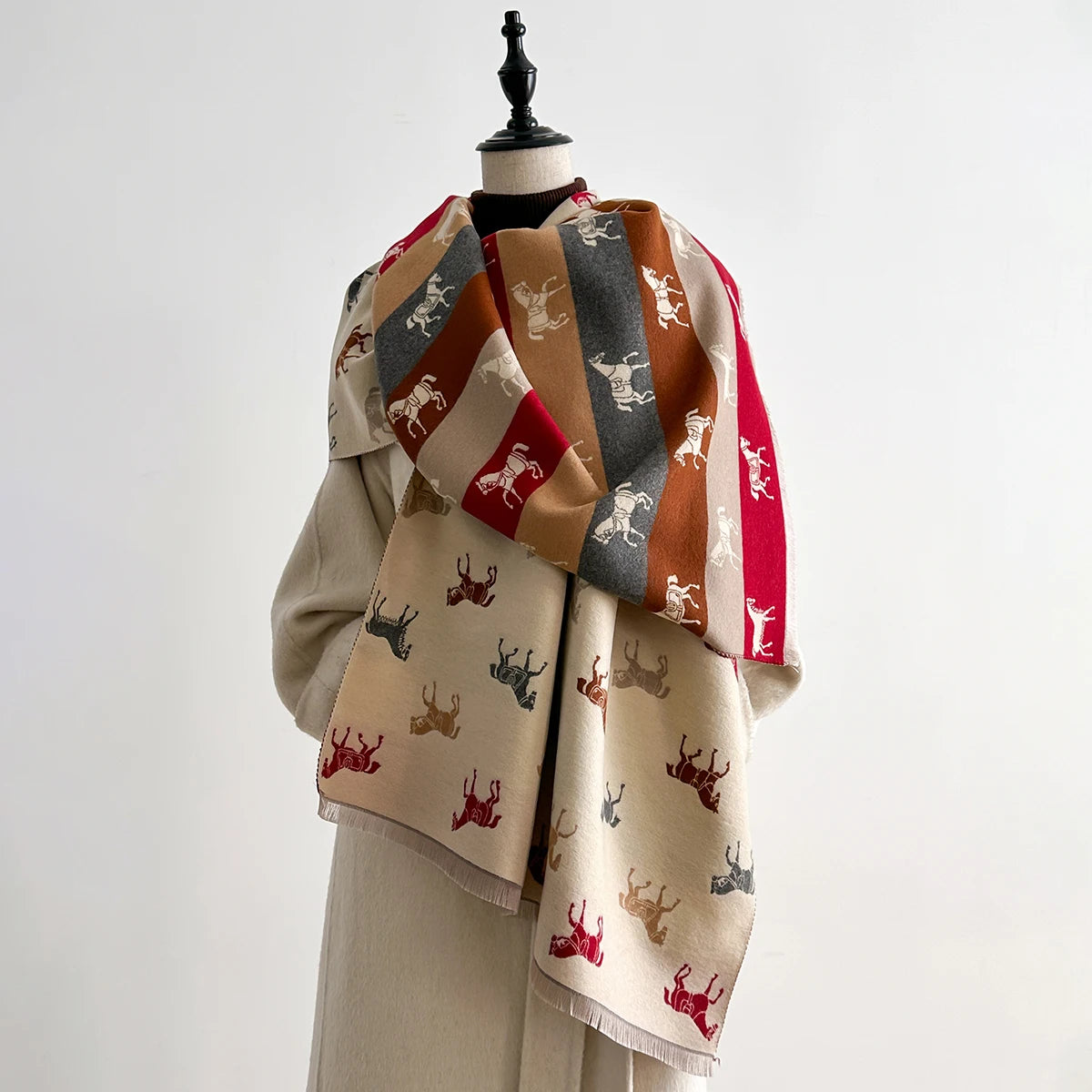 Manarola Pashmina Scarf Beige