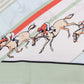 Horse Race Green Silk Scarf / 90cm