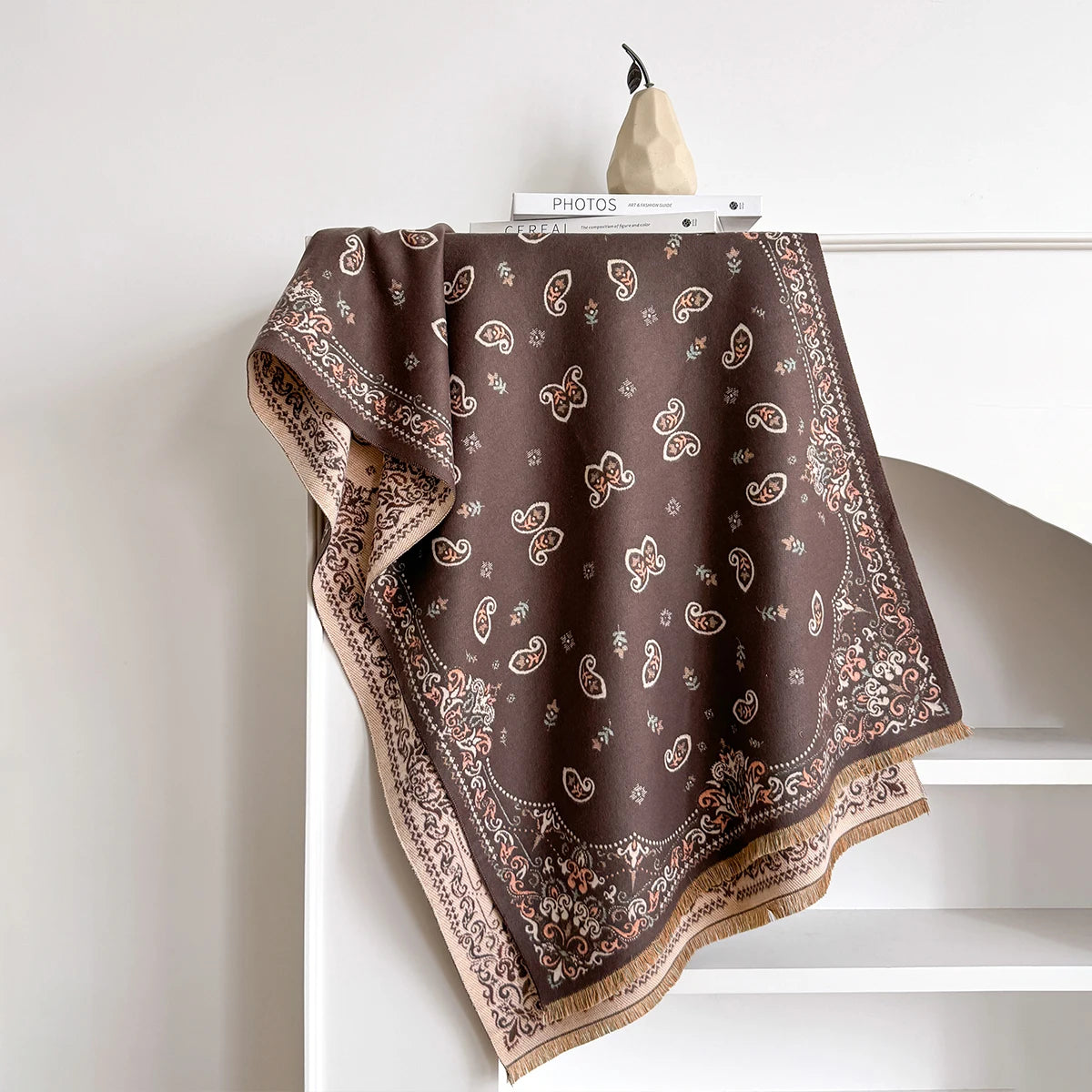 Susetta Pashmina Scarf Brown