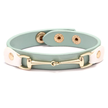 Leather Snaffle Bit Bracelet