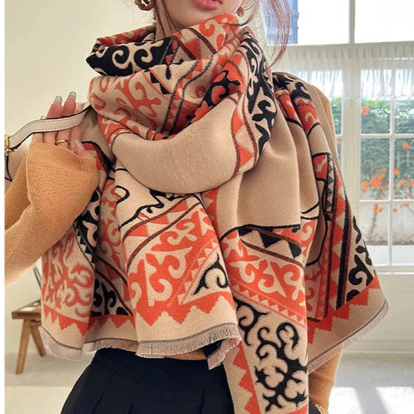 Trisola Pashmina Scarf Orange