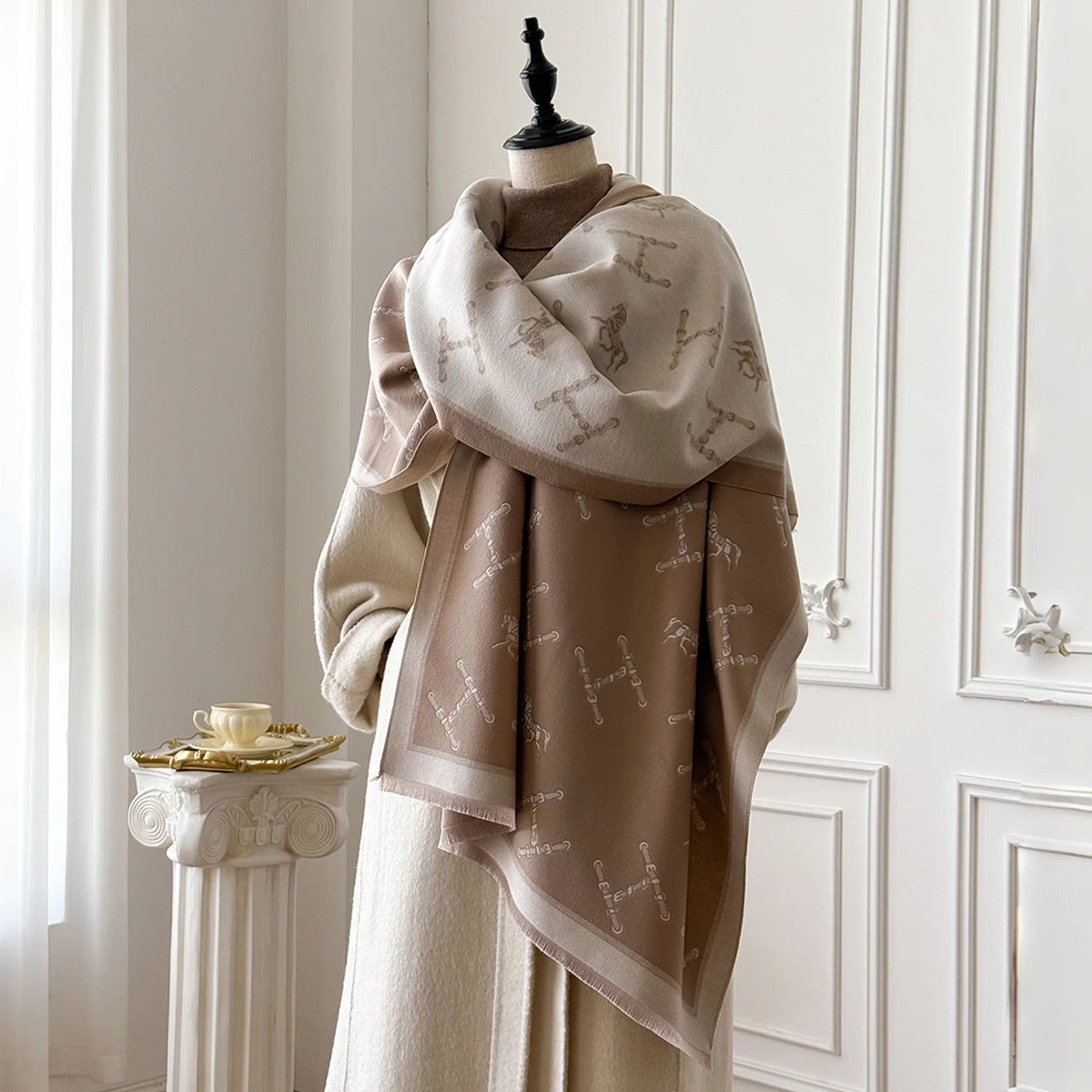 Vivienne Pashmina Scarf Khaki