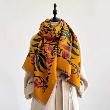 Florigia Pashmina Scarf Orange
