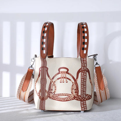 Aurelia Small Leather Bucket Bags