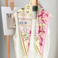 Reins Pink Silk Diamond Scarf