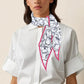 Stirrups Gray Silk Diamond Scarf