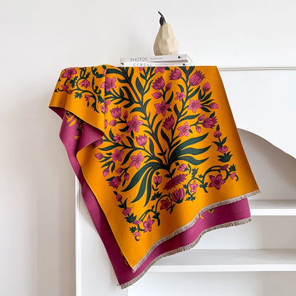 Florigia Pashmina Scarf Orange