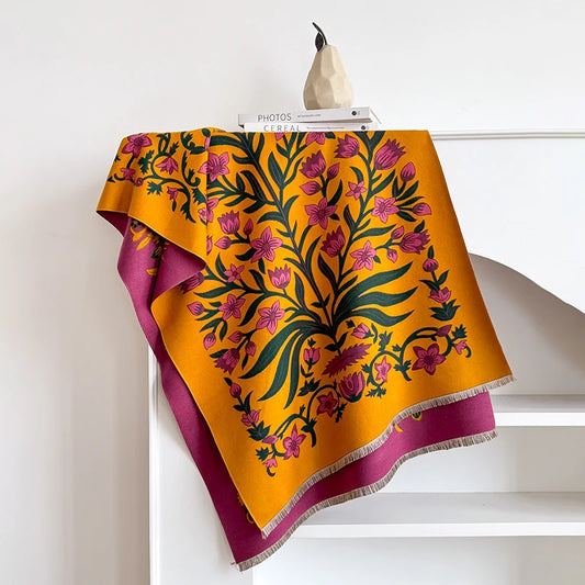 Florigia Pashmina Scarf Orange