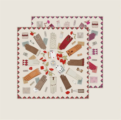 Magic Gloves White Double Print Scarf / 90cm