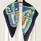 Saddle Black Double Print Scarf / 90cm