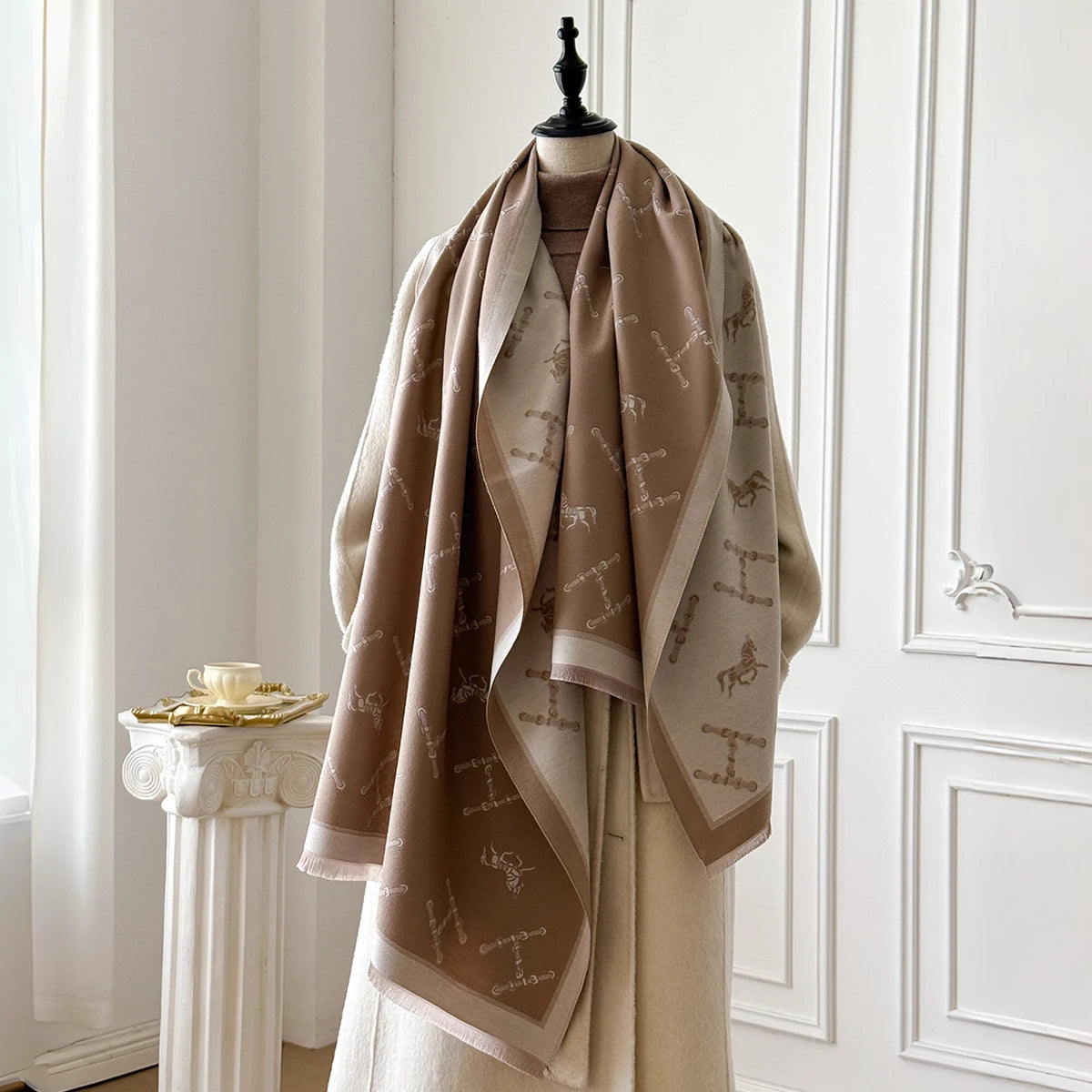 Vivienne Pashmina Scarf Khaki