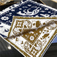 Animals Navy Double Print Scarf / 90cm